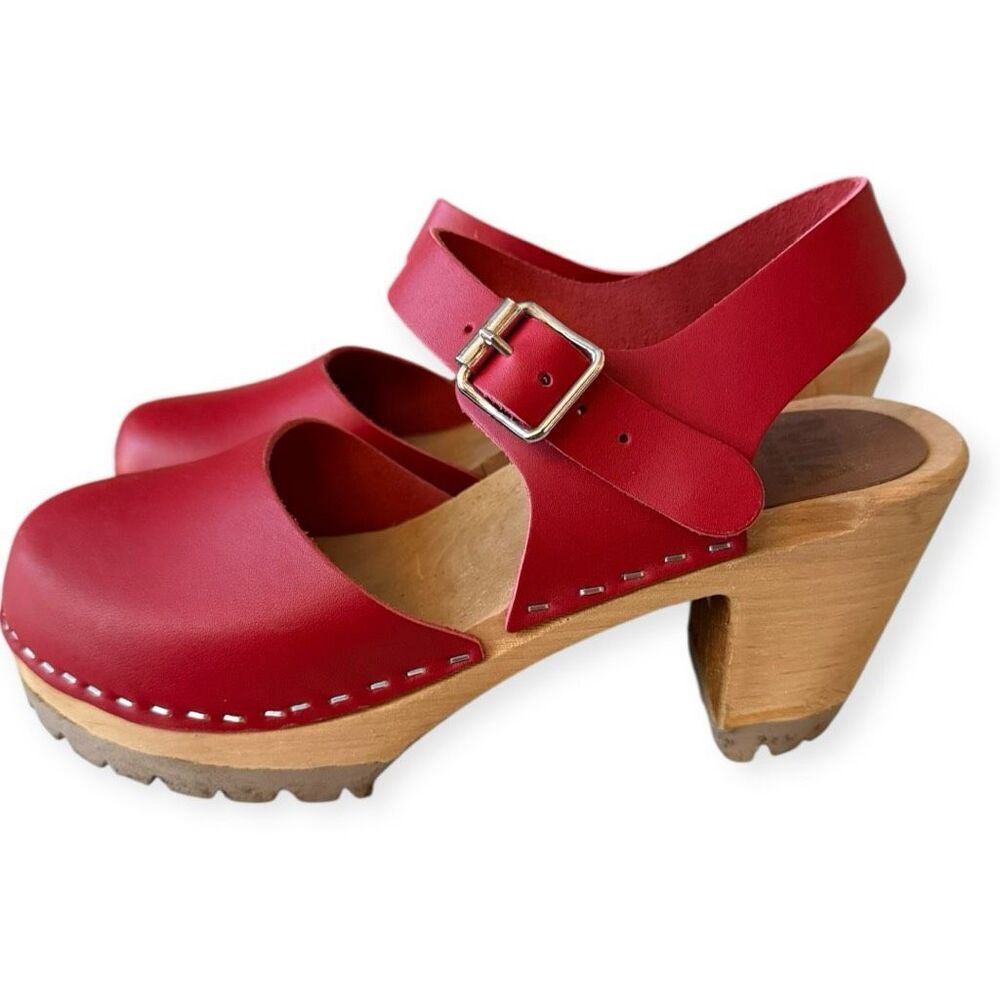 HTF MIA Swedish Abba Platform Clogs Size 6-6.5 - Picture 3 of 8